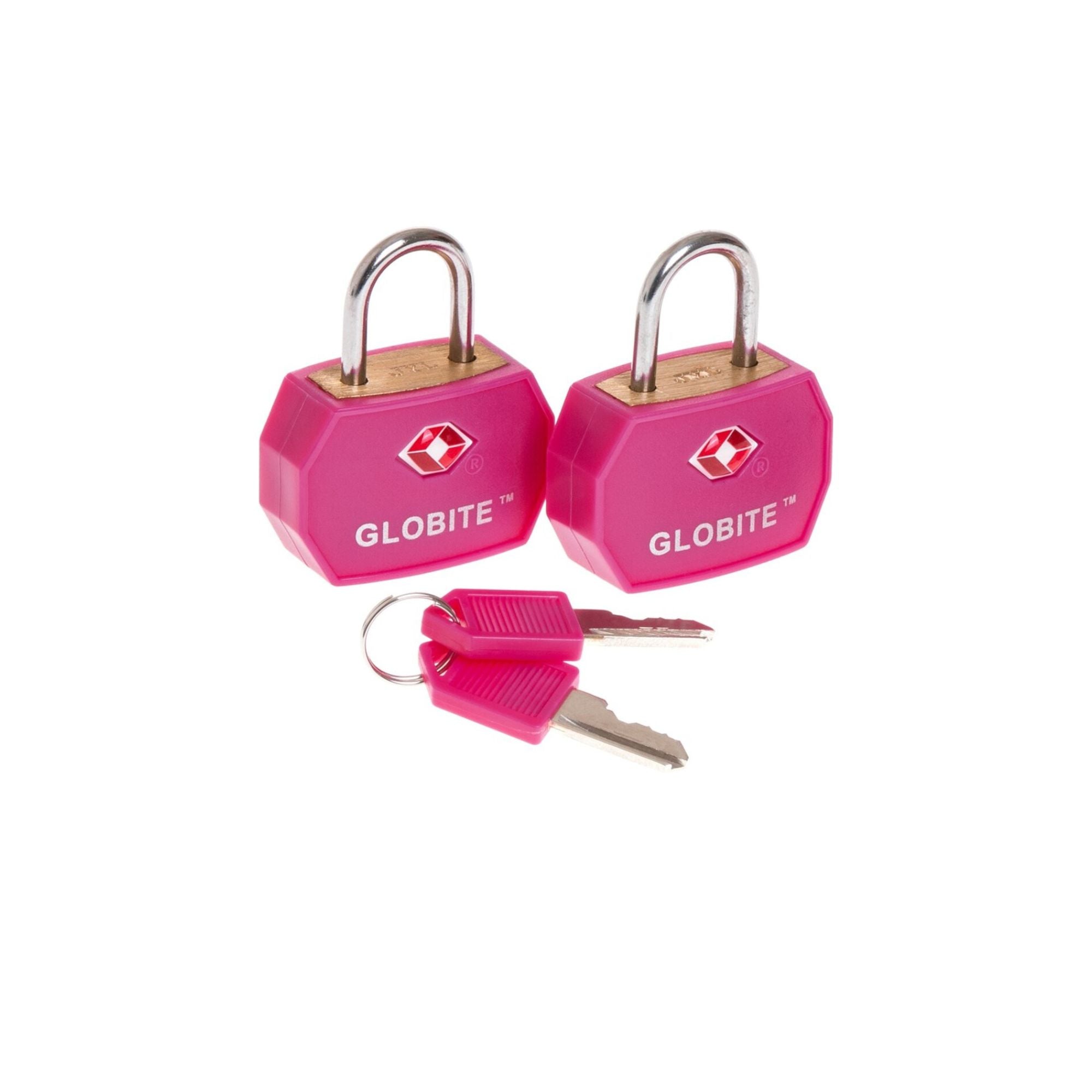 TSA Luggage Locks 2 Pks - Pink - Globite