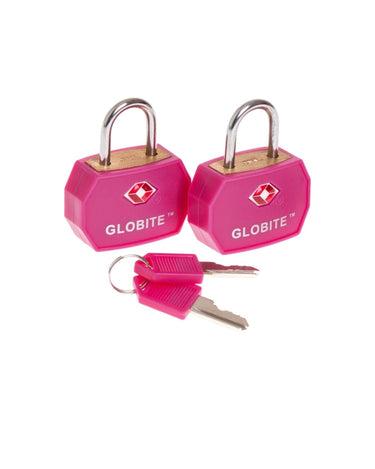 TSA Luggage Locks 2 Pks - Pink - Globite