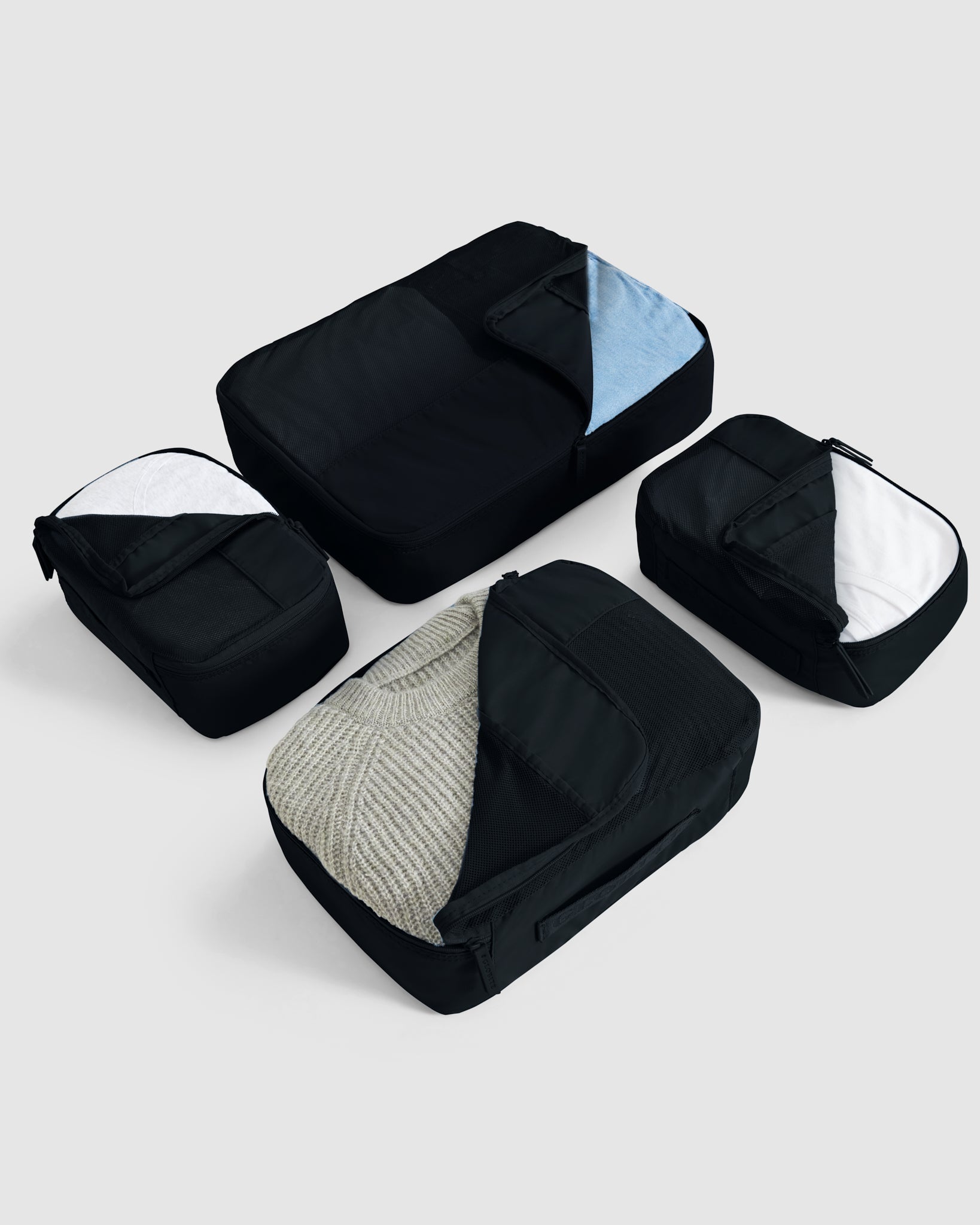 4 Pc Packing Cube Set - Nero - Globite