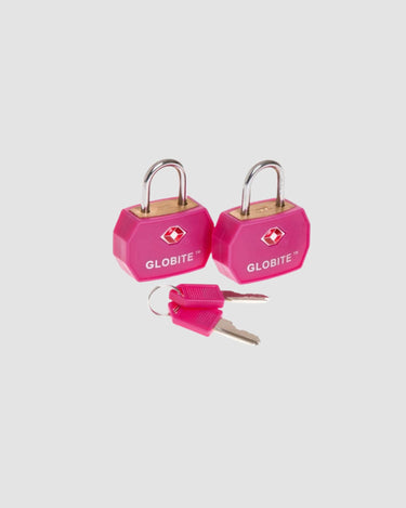 TSA Luggage Locks 2 Pks - Pink - Globite
