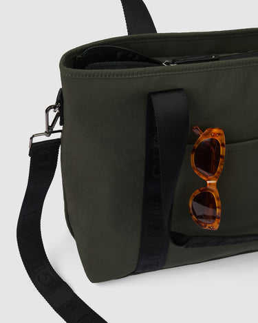 Thea Nylon Tote Bag - Olive Green - Globite