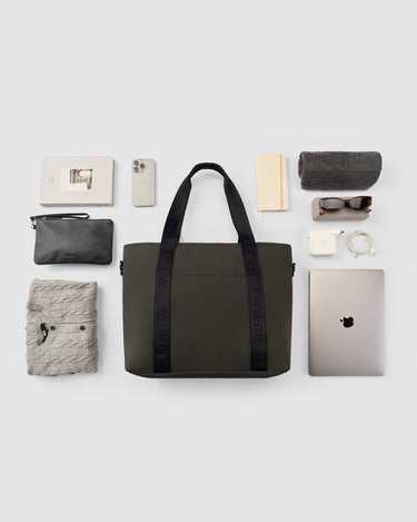 Thea Nylon Tote Bag - Olive Green - Globite