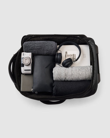 Darley Wheeled Duffle Backpack - Jet Black - Globite