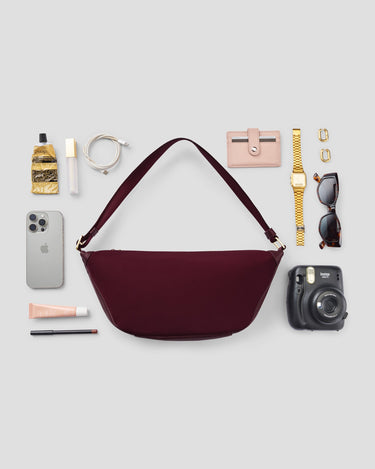 Ines Mini Sling Handbag - Burgundy - Globite