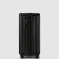 Expandable Medium Check In Suitcase - Caviar Black - Globite