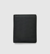 Black Leather Slim Bifold Wallet - Globite