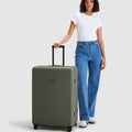 Large Check In Suitcase - Olivine - Globite