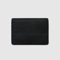 Leather Card Holder - Black - Globite