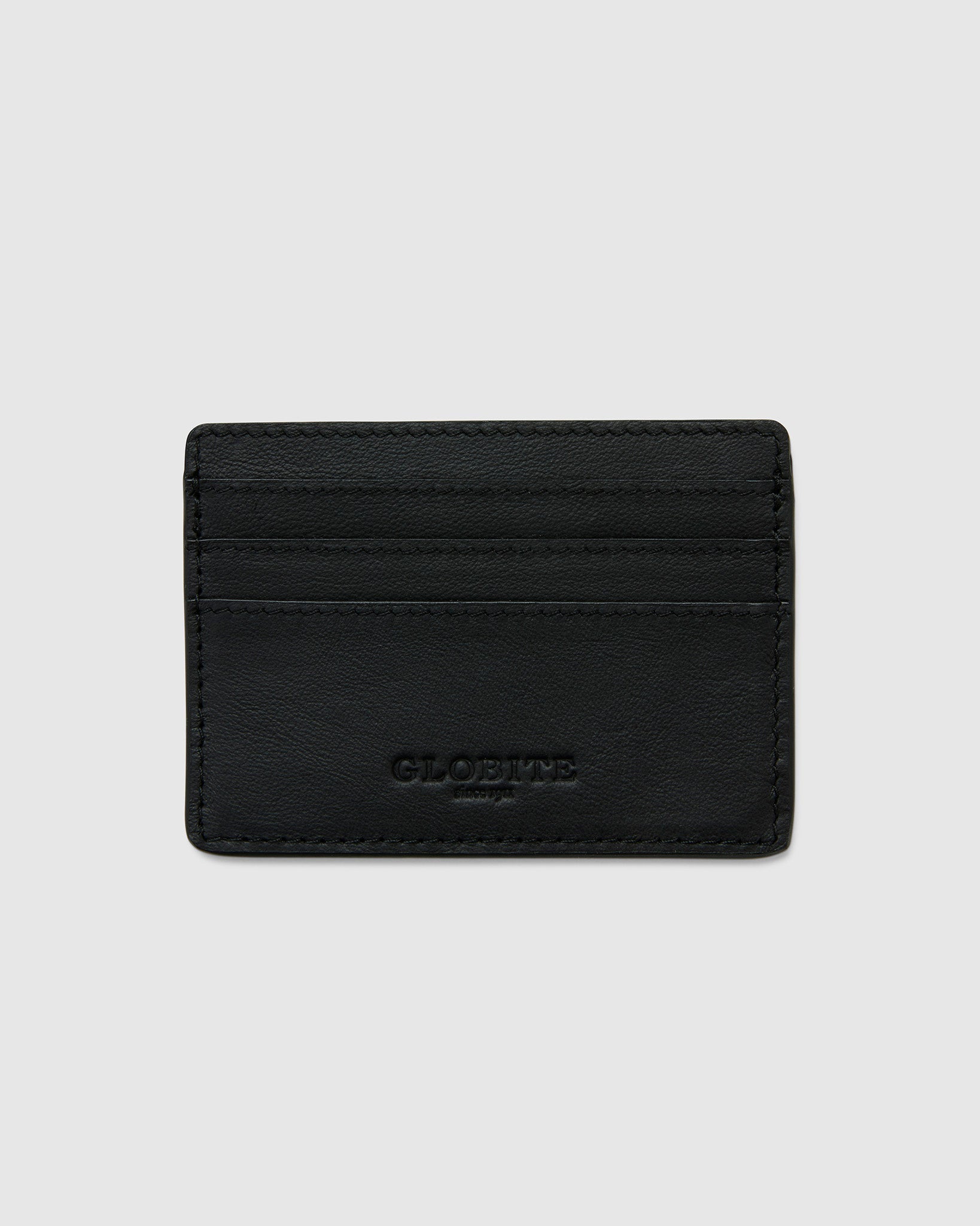 Leather Card Holder - Black - Globite