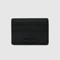 Leather Card Holder - Black - Globite