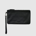 Leather Clutch Travel Pouch - Black - Globite