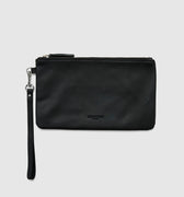 Leather Clutch Travel Pouch - Black - Globite