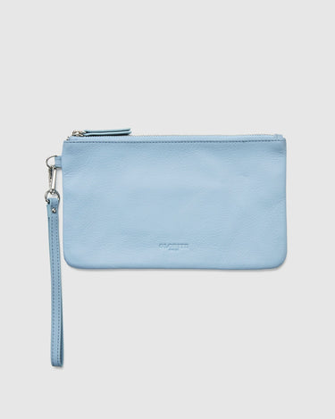 Leather Clutch Travel Pouch - Sky - Globite