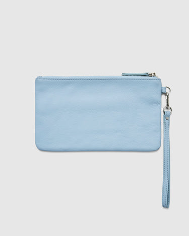 Leather Clutch Travel Pouch - Sky - Globite