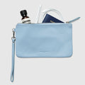 Leather Clutch Travel Pouch - Sky - Globite