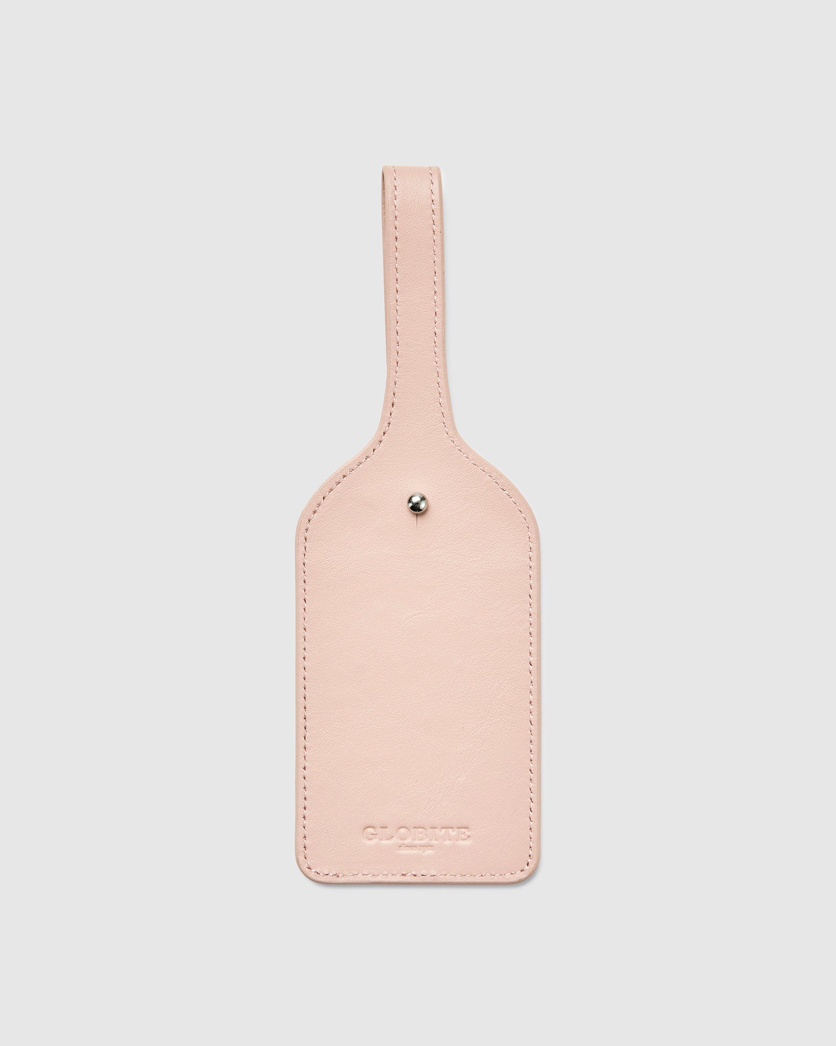 Brush Pink Leather Luggage Tag - Brush Pink 