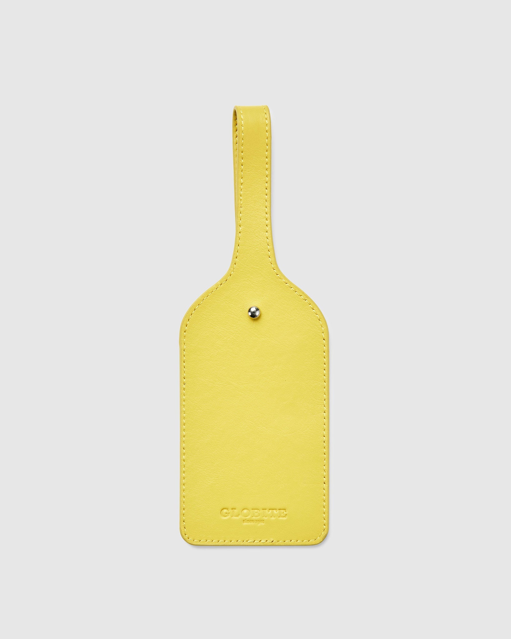 Leather Luggage Tag - Canary Yellow - Globite