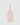 Rose Pink Leather Luggage Tag Front
