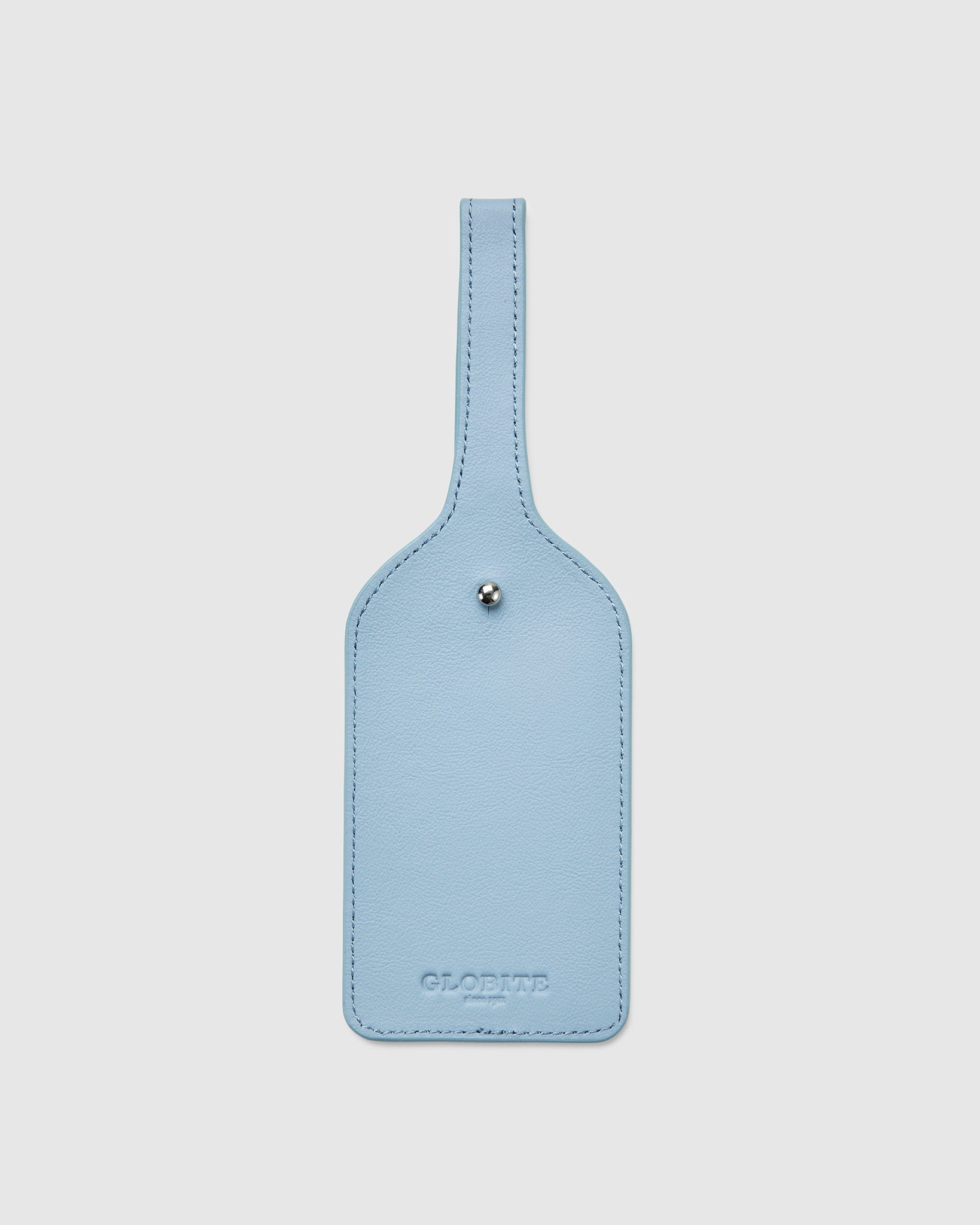 Leather Luggage Tag - Sky Blue - Globite