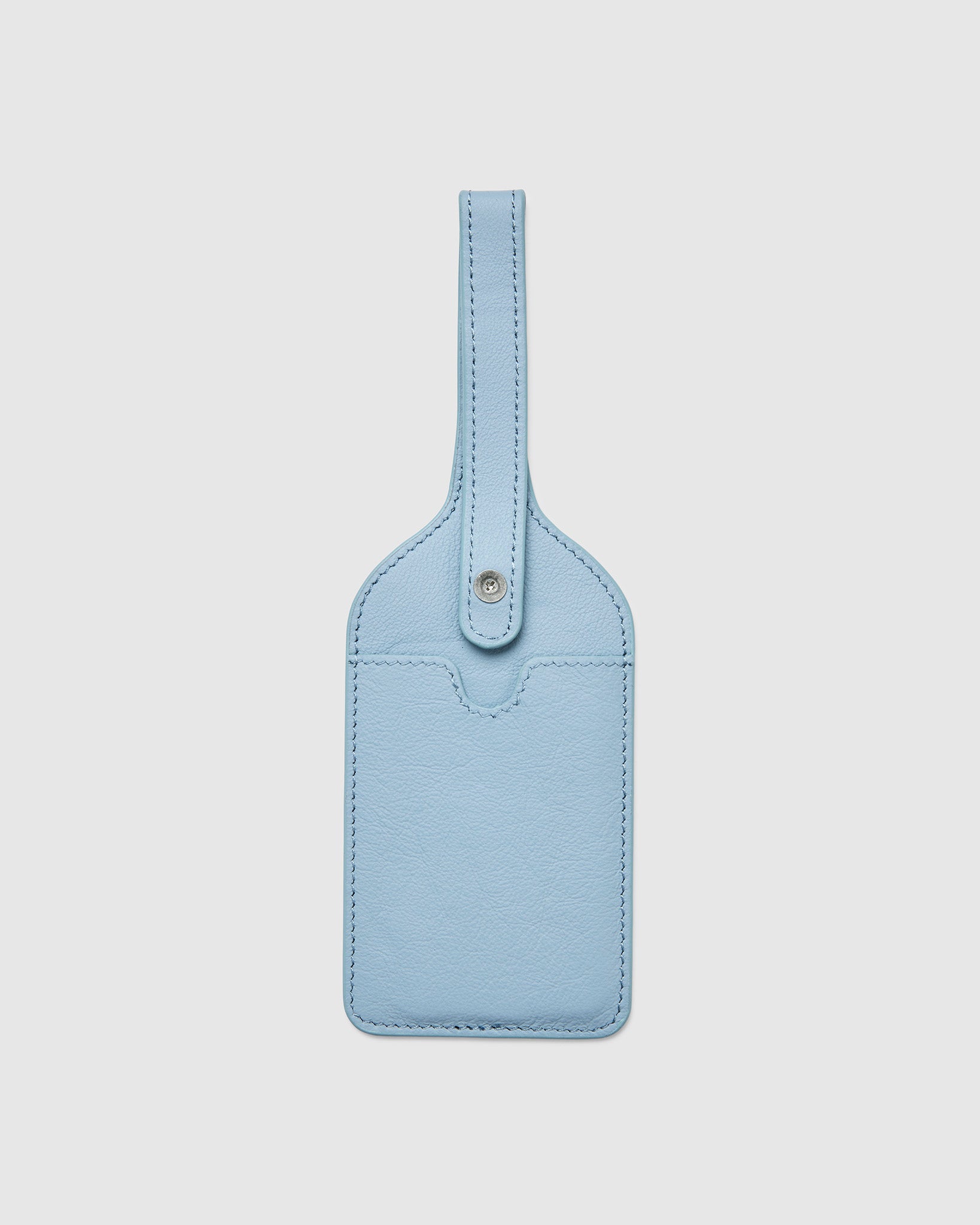 Leather Luggage Tag - Sky Blue - Globite