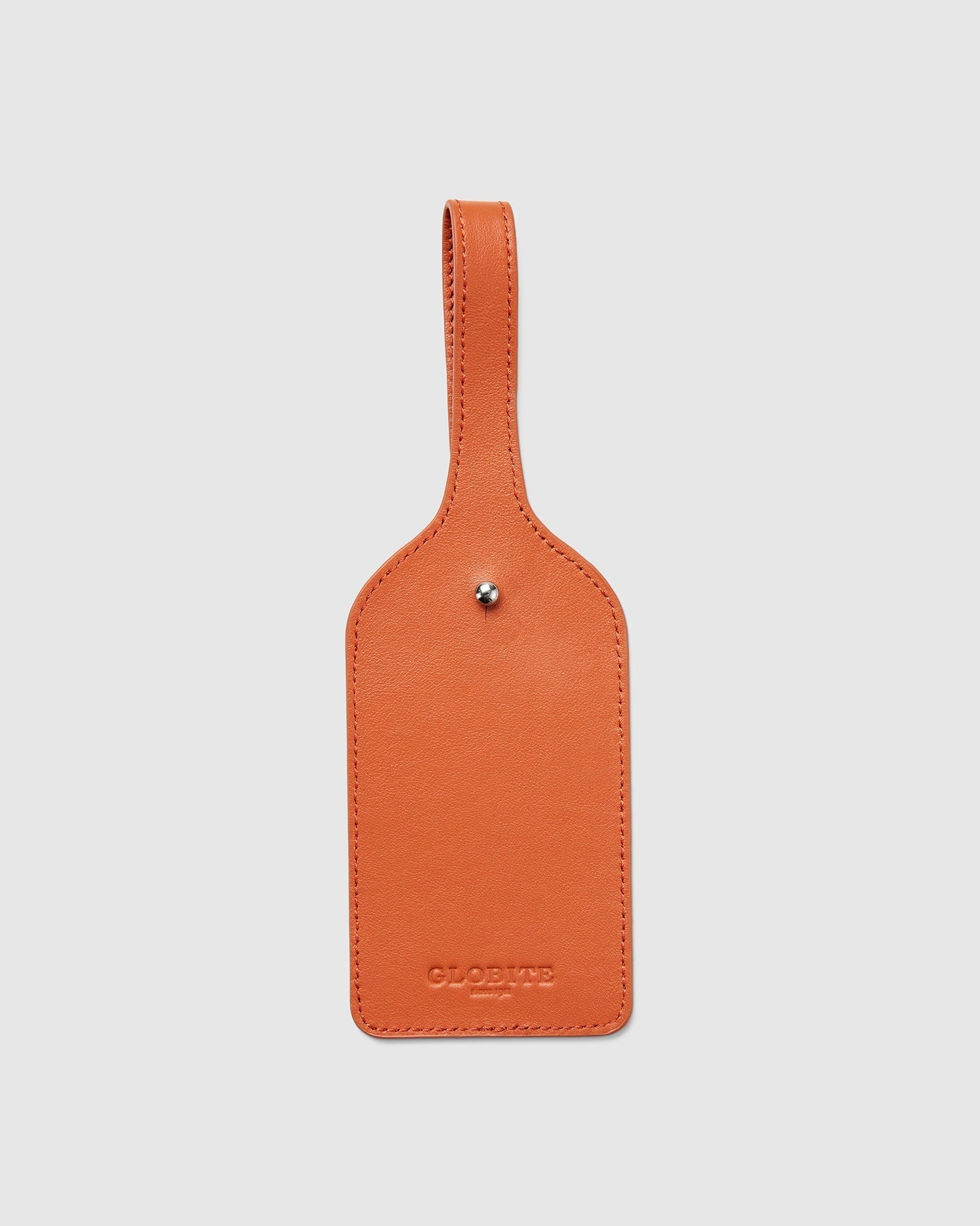 Leather Luggage Tag - Squash Orange - Globite