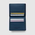 Leather Slim Bifold Wallet - Night Blue - Globite