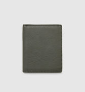 Leather Slim Bifold Wallet - Orange Grey - Globite