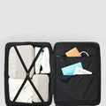 Expandable Medium Check In Suitcase - Caviar Black - Globite