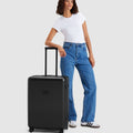 Expandable Medium Check In Suitcase - Caviar Black - Globite
